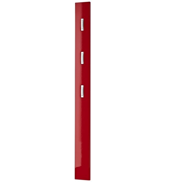 Aanbieding Kapstokpaneel Brenda 170 cm hoog in hoogglans rood - 8785269137828