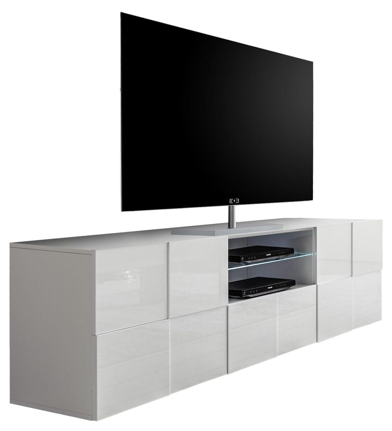 Aanbieding Tv-meubel Dama 181 cm breed in hoogglans wit - 8785269177046