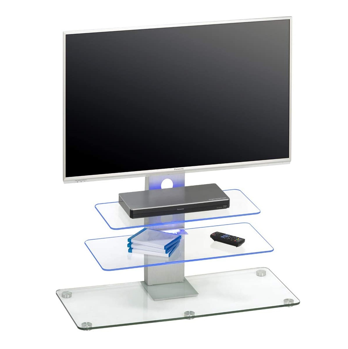 Aanbieding Glazen Tv-meubel Ajax - Helder Glas - 4000329270012